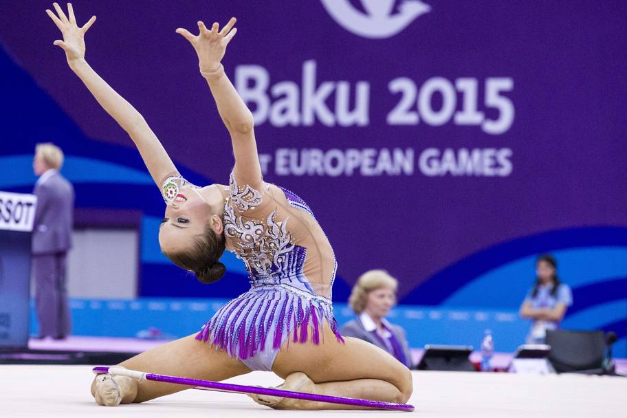Giochi europei di Baku 2015. Marina Durunda, prova individuale di ginnastica ritmica. (AFP)